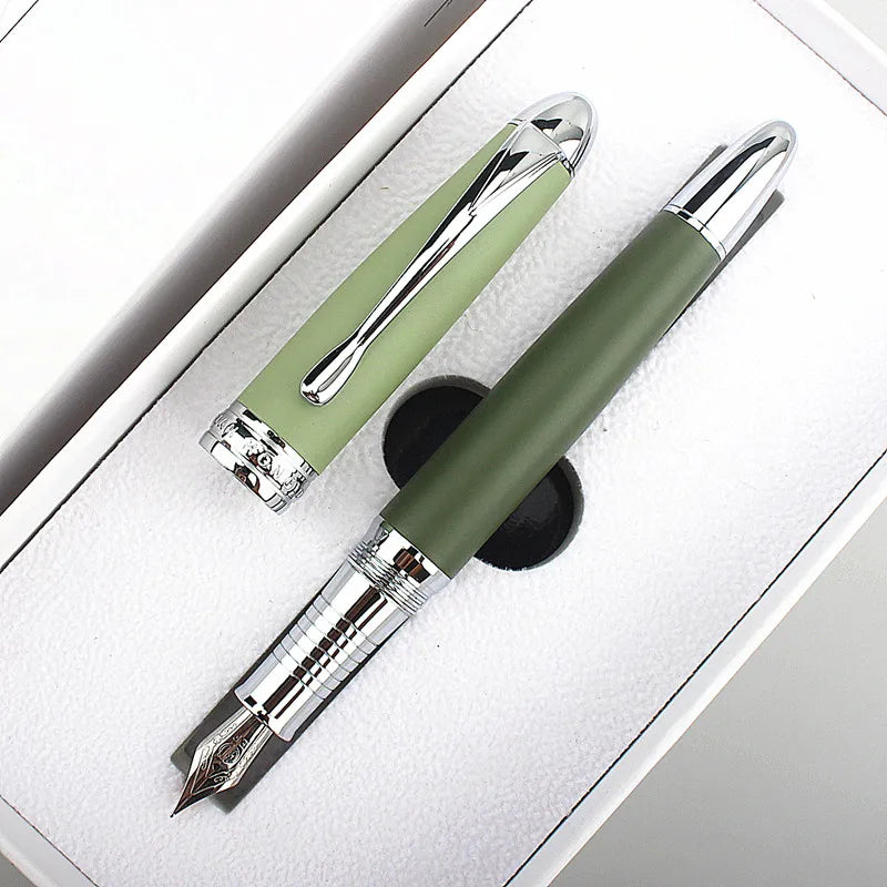 High Quality 5019 Fountain Pen Copper Spinning Signature Extra Fine 0.38mm Ink Pen Office School Supplies