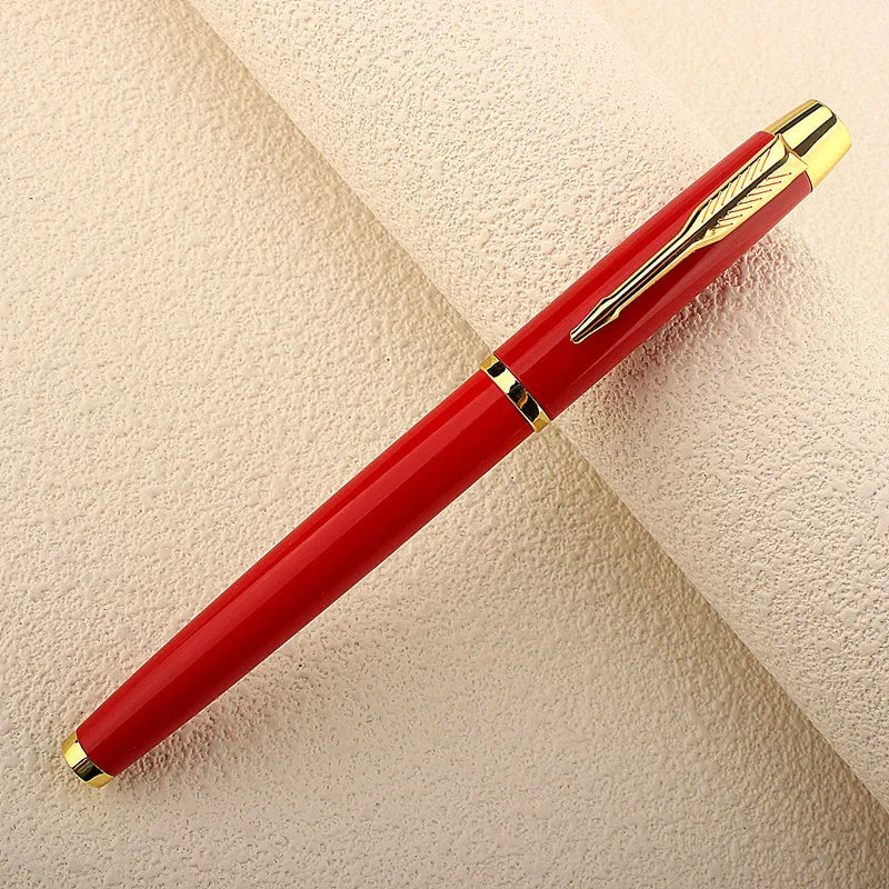 2PCS Luxury Red Signature Ballpoint Pens for Business Writing Office Supplies Stationery Gift