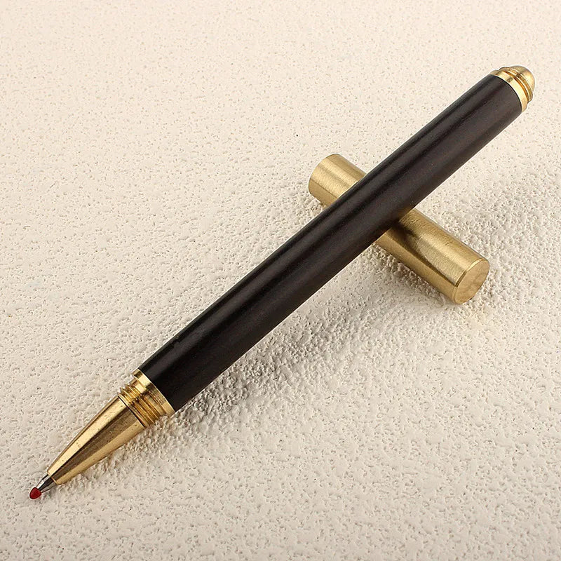 High Quality Bronze Wood Ballpoint Pen Business Signing Pen Material Replaceable Refill Office School Supplies Stationery